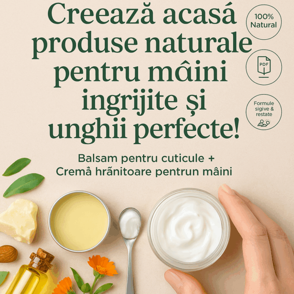 Ghid PDF-Creează Balsamul Perfect pentru Unghii și Cuticule și Cremă Hrănitoare pentru Mâini